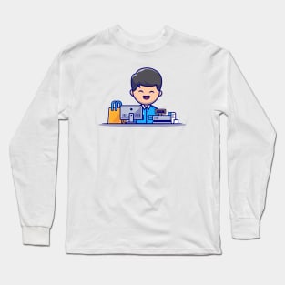 Male Cashier Long Sleeve T-Shirt